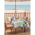 thumbnail image 2 of Outdoor Tablecloth with Umbrella Hole for Patio/Picnic/Party/Camping, Spring Floral Checkered Waterproof Table Cloth Rectangle Table Cover Washable, Sage Green Purple Buffalo Plaid (60"x 120"), 2 of 8