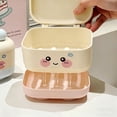thumbnail image 7 of Kieccall Soap Container Covered Soap Holder Adorable Happy Face Design Spill Proof Drainage Storage for Bathroom Shower Home Travel Gift, 7 of 7