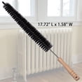 thumbnail image 4 of 2-Pack 18" Flexible Radiator Brush with Wooden Handle, Dryer Lint Brush & Refrigerator Coil Cleaning Brush for Narrow Gaps, Vent Cleaner & Duster, 4 of 9