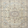 thumbnail image 1 of Ahgly Company Indoor Square Traditional Light Gold Persian Area Rugs, 4' Square, 1 of 6