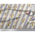 thumbnail image 2 of Soimoi Cotton Poplin Fabric Stripe,Leaves & Rose Floral Decor Fabric Printed Yard 56 Inch Wide, 2 of 2