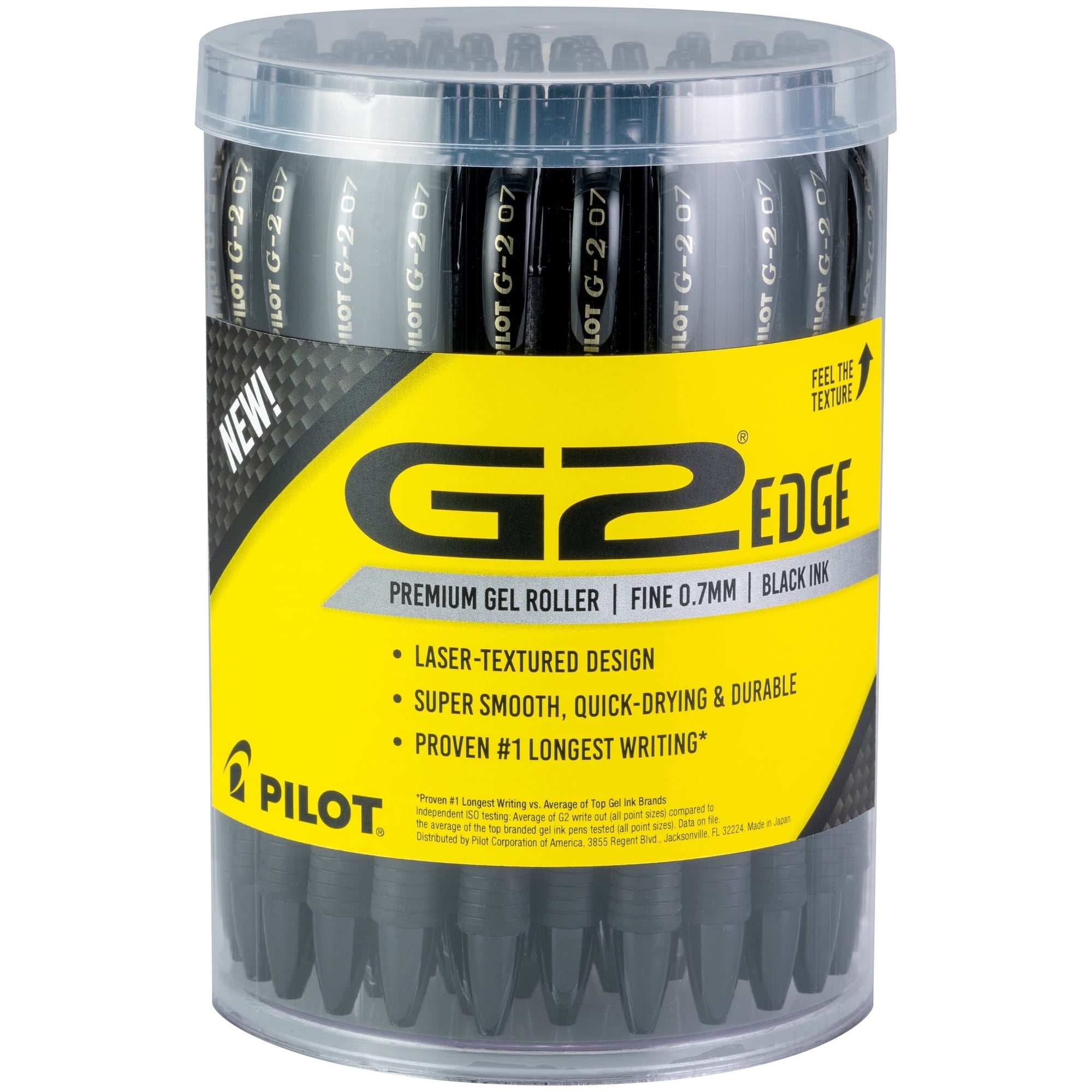 Pilot G2 Edge Premium Retractable Gel Ink Rolling Ball Pens, Fine Point, Black Ink, 36 Count