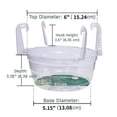thumbnail image 3 of Plastics Hanging Basket Drip Pans (5-Pack) | Clear, Round Hanging Plant Tray Saucer with Built-in Hooks & Water Catcher for Indoor & Outdoor, 3 of 6