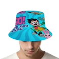 thumbnail image 4 of Jóvenes Titanes en Acción Sombrero bucket para adultos, gorra de protección solar, sombrero de pescador plegable para viajes al aire libre, pesca y actividades de verano, 4 of 6