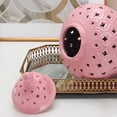 thumbnail image 5 of Ceramic Ginger Jar Display Lattice Hollow Vase Temple Jar Storage Jar Handicraft Ornament for Desktop Office Gift Decoration, Pink, 7.87x7.87x13inch, 5 of 8