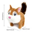 thumbnail image 5 of Oiur Electric Plush Squirrel Toy Interactive Jumping Movable Tail Squirrel Toy Toddlers Educational Baby Tummy Time Crawling Stuffed Animal Toy,Brown, 5 of 7