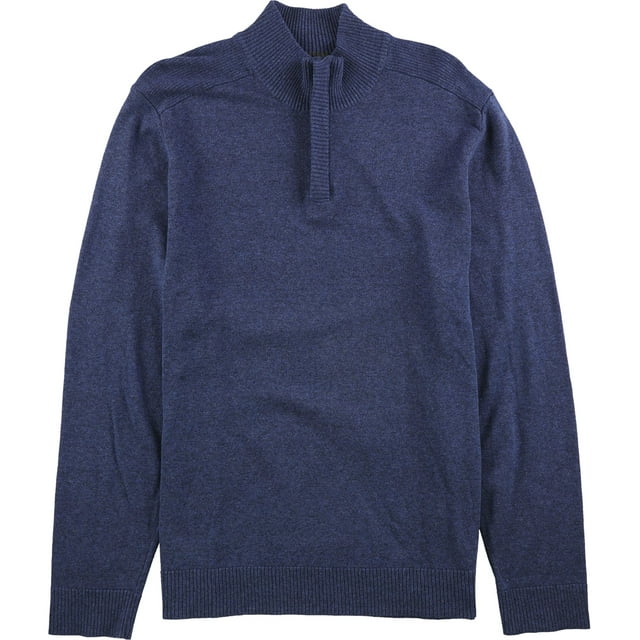 Alfani Mens Long Sleeve Knit Sweater, Blue, X-Large