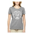 thumbnail image 2 of Wild Bobby Worry Ends When Faith In God Begins Inspirational/Christian Women Graphic Tee, Heather Grey, X-Large, 2 of 5