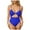 A91-Blue, variant on Women's One Piece Swimsuit Plunging Neck Cutouts Bathing Suit Textured Ruched Crisscross Back Self Tie Swimwear(Black,M)
