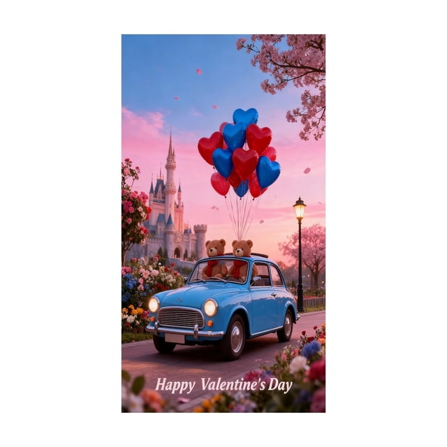 Couvre-porte de la Saint-Valentin 35 Po x 72 Po Polyester Rideau de Porte Festif pour Décoration de Fête