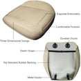 thumbnail image 5 of Juego de 2 fundas de asiento de coche de piel sintética de lujo para asientos delanteros, universales, compatibles con el 90% de los vehículos (sedán, SUV, camioneta, minivan) (beige), 5 of 5