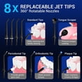 thumbnail image 4 of MySmile LP211 Portable Water Flosser Cordless for Teeth Braces, Electric Water Dental Flossers, Power Oral Irrigator, IPX7 Waterproof, 5 Modes, 8 Jet Tips, 260ml Tank, 1 Travel Bag, Black, 4 of 12