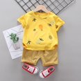 thumbnail image 1 of Ropa de verano para bebé, traje de Mickey Mouse para niños, camiseta de dibujos animados para niños y niñas, pantalones cortos, 2 unidades/conjunto, chándales informales para niños pequeños 4T Gao Jinjia LED, 1 of 2