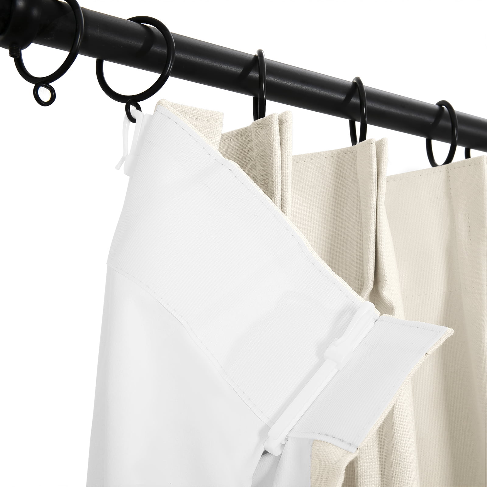 TWOPAGES 52 W X 108 L Inch Drape Blackout Pinch Pleat Sun Blocking Curtain for Living Room, 1 Panel, Beige