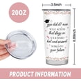thumbnail image 5 of Graduation Gifts, Graduation Gifts for Her - 20oz Tumbler - Class of 2024 Graduation Gifts for Women, Cool College Graduation Gifts for Girls, Masters Degree Phd Graduation Gifts, 5 of 6