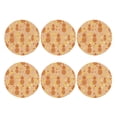 thumbnail image 2 of Bingfone Vintage Pineapples Leather Drinks Coasters With Set Of 6,Suitable For Home Kitchen,Coffee Cup Coasters Home Gift, 2 of 9