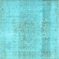 thumbnail image 1 of Ahgly Company Indoor Square Persian Light Blue Traditional Area Rugs, 3' Square, 1 of 4