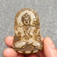 thumbnail image 1 of Antique-style, distressed craftsmanship, Mongolian material pendant, imitation Hetian jade pendant, zodiac, figure, landscape, and other styles of pendants., 1 of 4