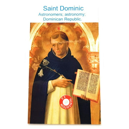 Relic Card 3rd Class of Saint Dominic Patron of Astronomers Astronomy Dominican Republic Santo Domingo Pueblo, Valletta Birgu Malta, Managua Santo Domingo de Guzmán fundador de Orden de