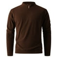 thumbnail image 2 of pstuiky camisas de hombre de manga larga, Suéter de punto cálido de color sólido de moda informal para hombre, manga larga, top redondo tops de invierno para hombre m, 2 of 6