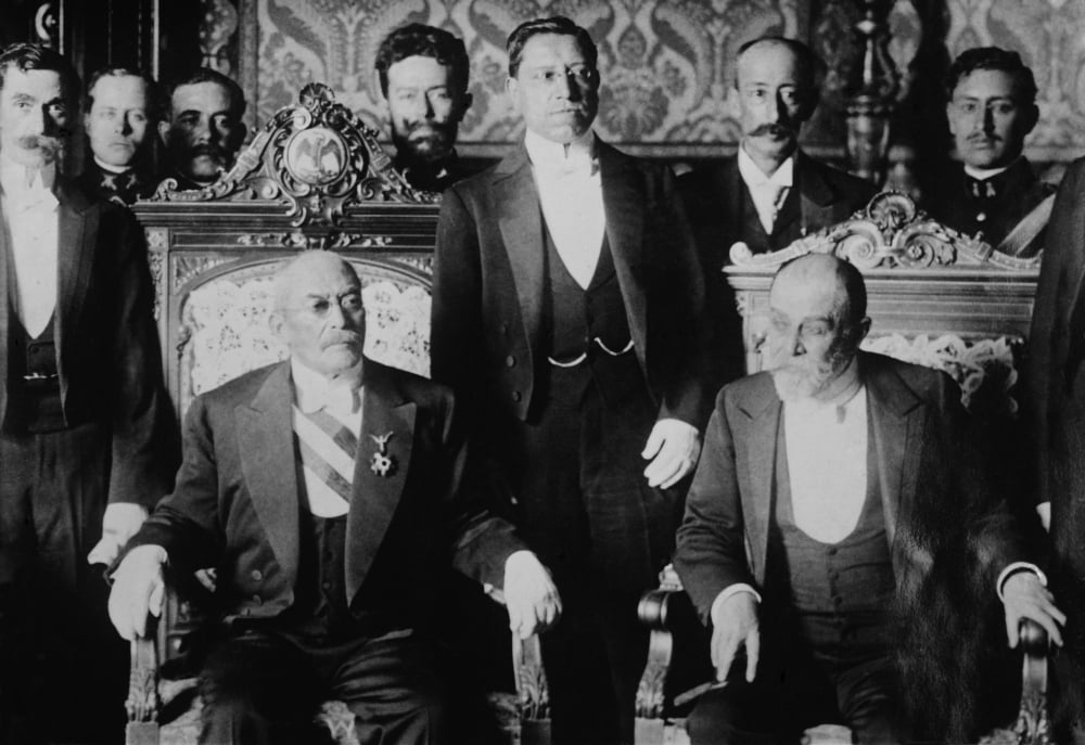 Mexican President Victoriano Huerta And His Cabinet After The Ouster ...