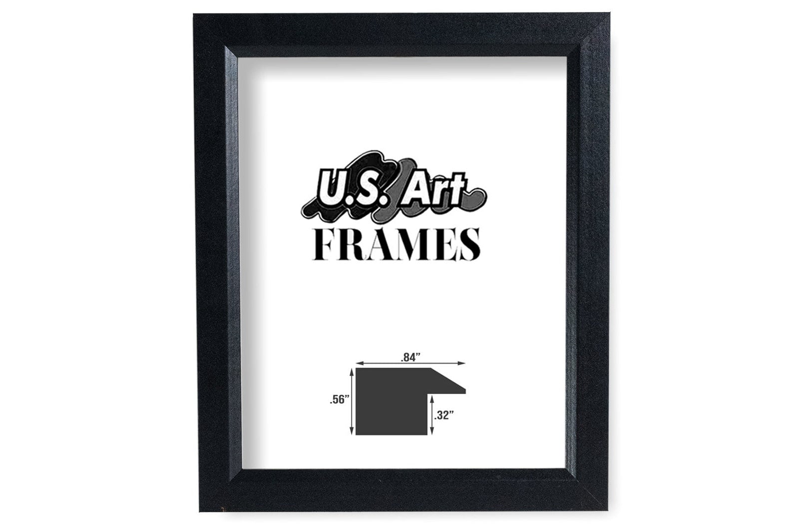 ArtToFrames 4x10 inch Black Picture Frame, Black Wood Poster Frame (4103)