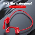 thumbnail image 4 of stanreset Bone Conduction Earphone Wireless Bluetooth-compatible Ear Hook Open-ear Headset Running Sport Portable Headphone Red 1Set, 4 of 6