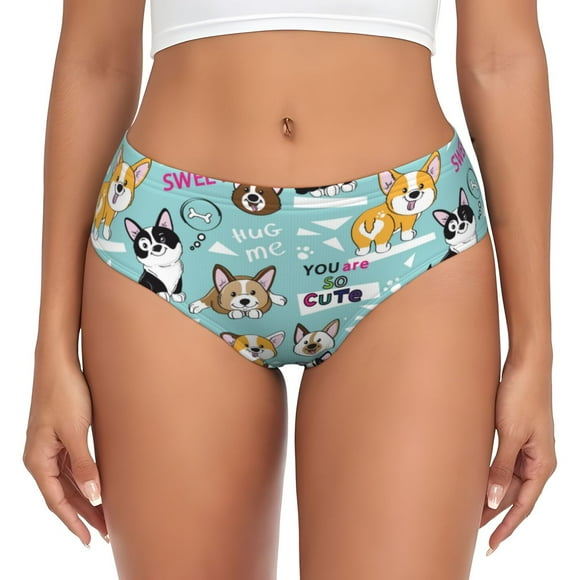 Balery Dogs Ropa Interior de Algodón para Mujer con Dibujo – Braguitas Cómodas y Elásticas, Estilo Clásico-Medium