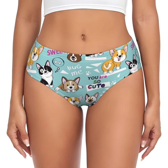 Balery Dogs Ropa Interior de Algodón para Mujer con Dibujo – Braguitas Cómodas y Elásticas, Estilo Clásico-Medium