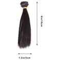 thumbnail image 4 of BESTONZON 5 Pcs 15cm Heat Resistant Straight Hair Wig Handcraft DIY Doll Wigs Weft Hair Extensions for Home School Project (Black), 4 of 6