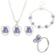 thumbnail image 1 of Fiudx Conjunto de Joyas de Amor, Elegante Collar y Pulsera de Cristal, Pendientes Impresionantes para Mujer, Ligeros y Cómodos de Llevar, Perfectos para Regalar En San Valentín, Una Opción Romántica., 1 of 4