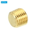 thumbnail image 3 of Unique Bargains 1/4' NPT Laiton Hexagonal Fraisé Bouchons contre-Foncé Interne Hexagonal Douille Raccords Mâle 8 Pack, 3 of 6