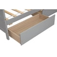 thumbnail image 7 of Twin Daybed with 2 Storage Drawers on Casters, Wood Captains Bed Sofa Bed Frame with 3 Drawer Stoppers for Bedroom Living Room, No Box Spring Needed, 200 lbs Weight Capacity, Gray, 7 of 7