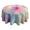 thumbnail image 4 of Colorful Cloud Star Tie Dye Pattern Round Tablecloth 60"x60",Wrinkle Wipeable Table Cloth for Kitchen Dining Room Picnic Patio Party, 4 of 6