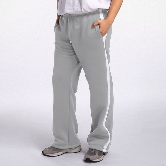 Mens Sweatpants with Pockets Mens Pants Relaxed Fit Elastic Waist Straight Leg Sweatpants Jogging Pants Men Mens Baggy Sweatpants