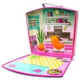 thumbnail image 2 of Tara Toy: Barbie Store N' Play - Doll Zipper Storage Case, Holds 8 Barbie Dolls, Opens to Reveal Barbie's Room, Durable Vinyl, Toy Accessory, Kids 3+, 2 of 6