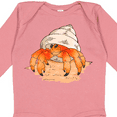 thumbnail image 4 of Inktastic Cute Hermit Crab on Beach Boys or Girls Long Sleeve Baby Bodysuit, 4 of 5