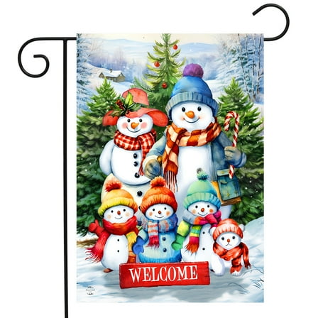 Briarwood Lane Snow Family Garden Flag