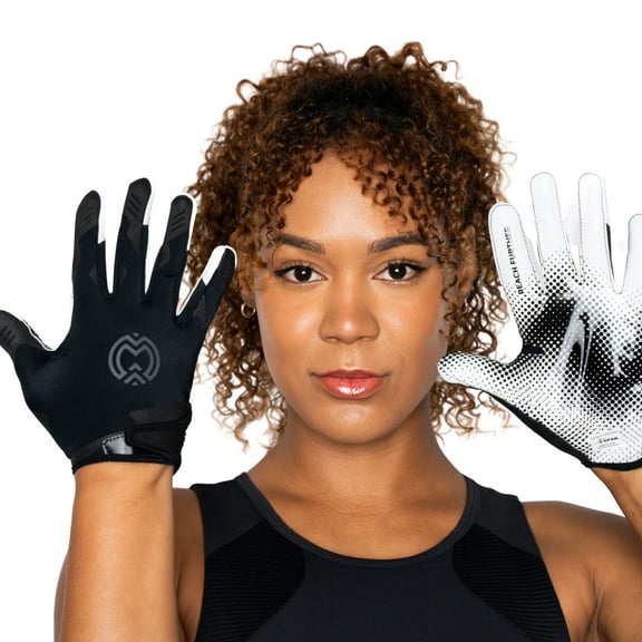 Massov VPRO3 Womens Adult Football Glove, Receiver Glove, Black, Medium