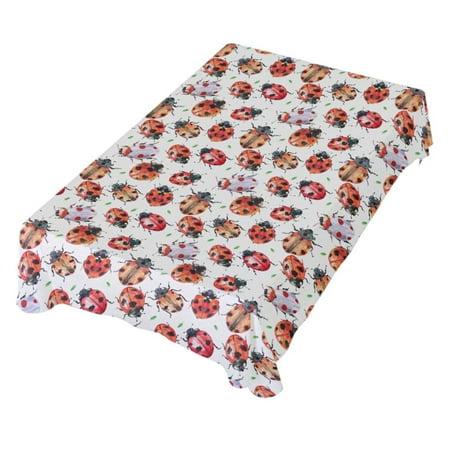 

JSTEL Lady Bug Watercolor Table Cloth Rectangle 60 x 108 Inch Tablecloth Anti Wrinkle Table Cover for Dining Kitchen Parties