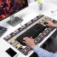 thumbnail image 2 of Long Mouse Pads for Desk,Striped Halloween Pattern Desk Mats on Top Of Desks, Desk Mouse Pad Extra Large with 3mm Non-Slip Base and Stitched Edge for Gaming,Office,Work,Home 31.5x15.7in, 2 of 5