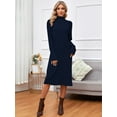 thumbnail image 2 of LANPULUX Robe Chandail à Col Roulé pour Femmes Chandail à Enfiler Chandail en Laine Manches Longues, 2 of 6
