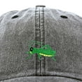 thumbnail image 2 of DALIX Nature Outdoors Grasshopper Baseball Cap Embroidered Hat in Washed Black, 2 of 7