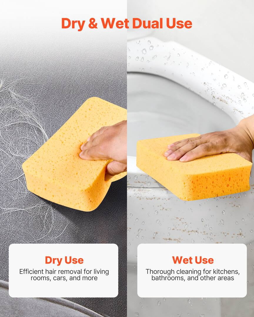 Maircle Scrub Sponge, 6-Pack Non-Scratch Cleaning Sponges for Home, Bathroom & More, Zero Scratch Dish Scrubber