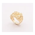 thumbnail image 3 of Diamond-Cut Extra-Large Nugget Square Men's Adult Ring 10K Yellow Gold, 7.00 Gr - GOLDUM NYC, 3 of 6