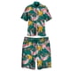 thumbnail image 2 of Txlixc Trajes de camisa hawaiana para hombre, camisa de manga corta con botones estampados a la moda + conjunto de pantalones cortos de playa Txlixc Casual, 2 of 3