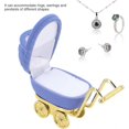 thumbnail image 4 of KAIYANG Mini estuche de viaje para joyas, soporte para anillos con forma de cochecito de bebé, estuche organizador de pendientes con flocado suave, caja de joyería vintage, regalo para mujeres y niñas, 4 of 5