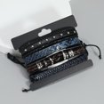 thumbnail image 4 of Bracelets Tissés Manchette Wrap, 9pcs Tressé PU Bracelets en Cuir Mode pour Fête, 4 of 8