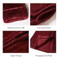 thumbnail image 3 of Robes for Women, LOFIR Long Womens Robes, Cozy Soft Fluffy Fleece Front Zipper Robe, Warm Plush Winter Bathrobe with Side Pockets, Burgundy, XL, 3 of 7