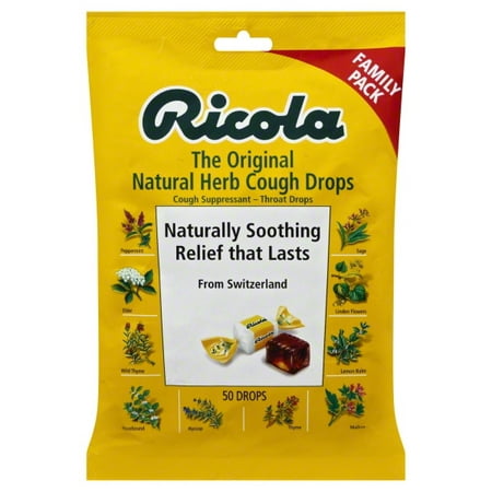 Ricola Herb Cough Drops, Natural Herb, 50 Ct (Best Cough Drops For Sore Throat)